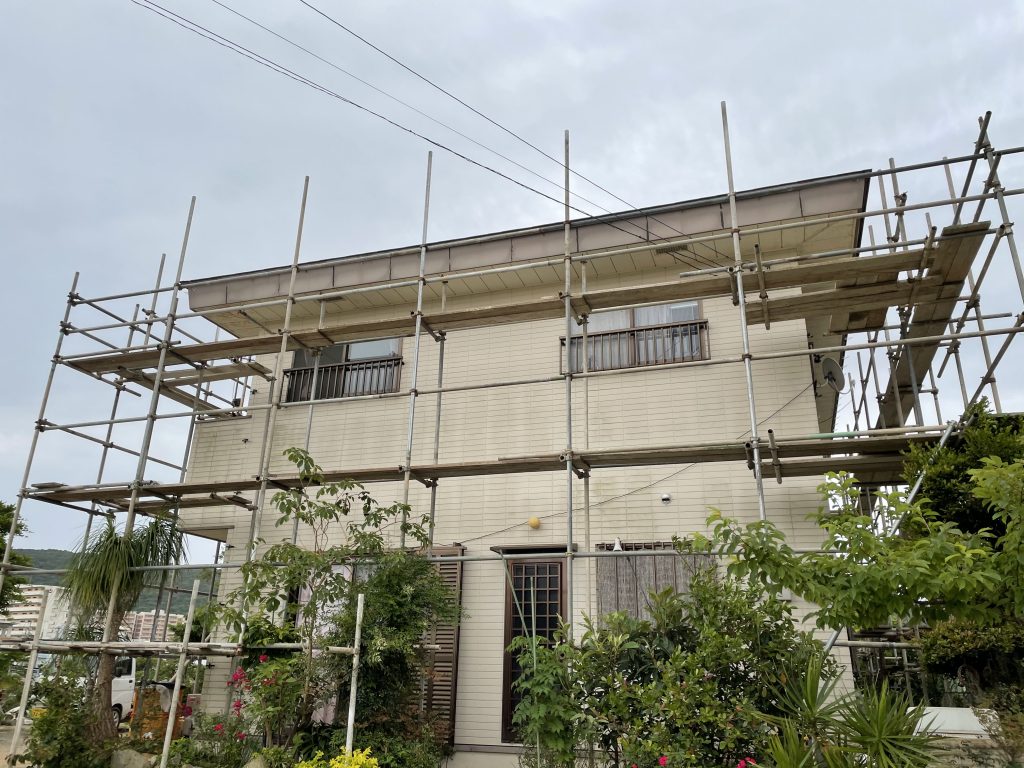 リフォーム 足場組立工事 進捗状況