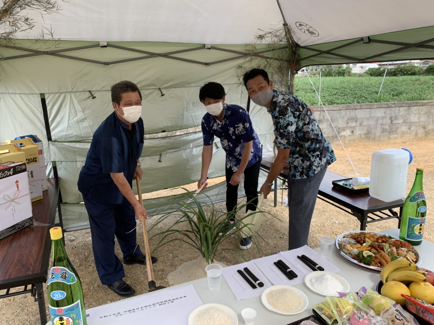新築 木造平屋 P企業様 グループホーム 地鎮祭 国頭村